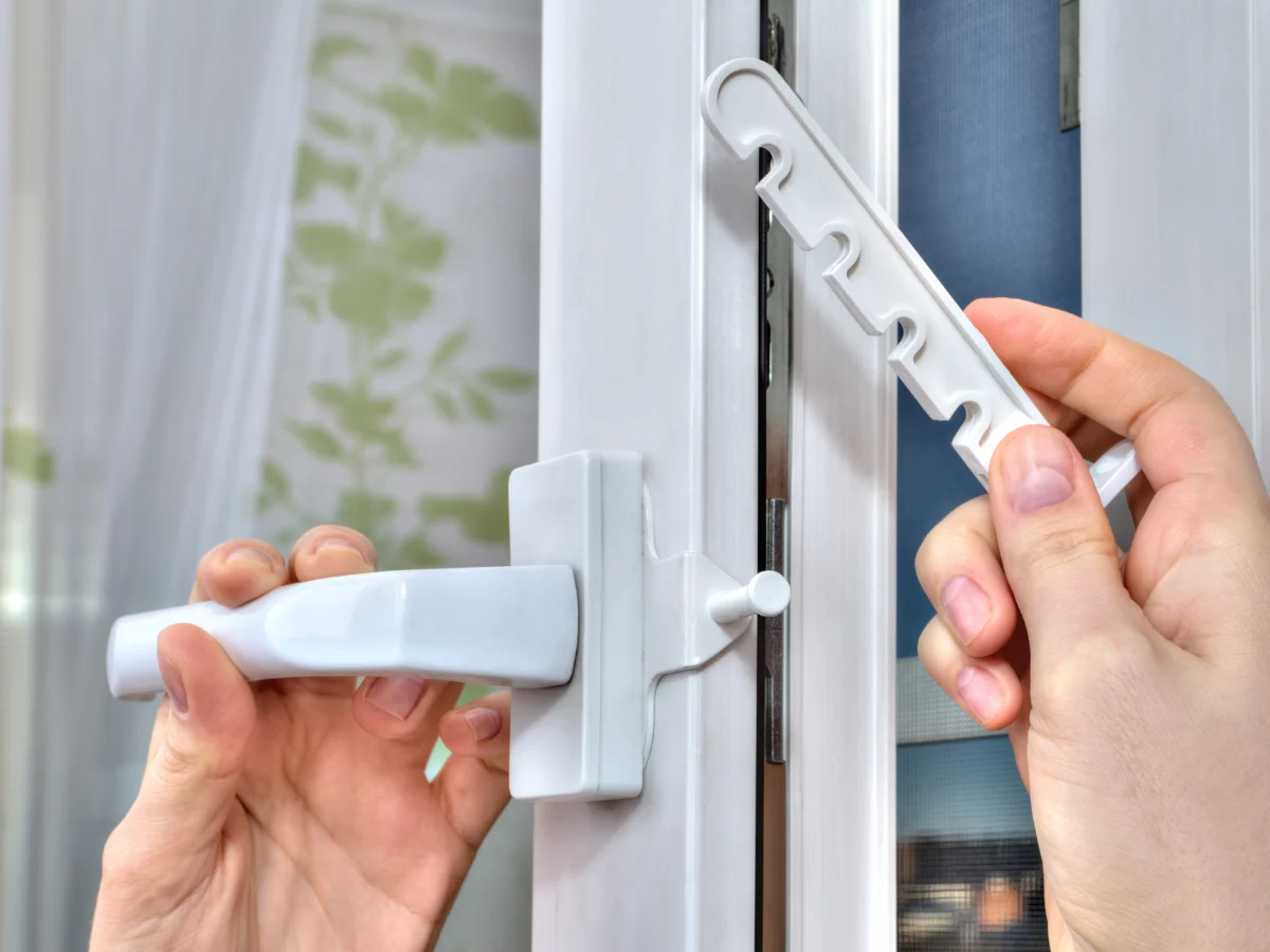 Window restrictors added